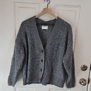 Old Navy Gray Cozy Cardigan Sweater